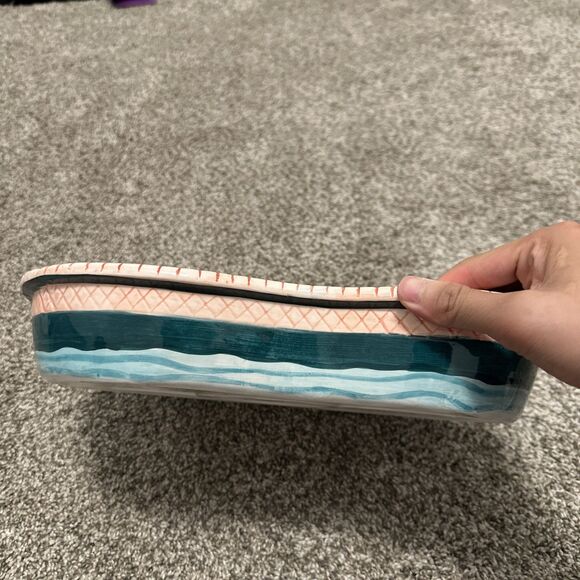 Bathing Beauties Whimsical Fun Ceramic Chip & Dip Set Platter Dish by Cardinal - Picture 7 of 9